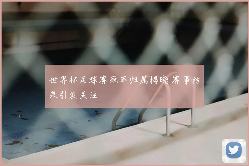 世界杯足球赛冠军归属揭晓 赛事结果引发关注